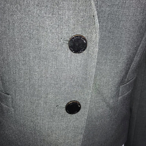 Calvin Klein Blazer Sz 6 Linen Blend Jacket Gray - Picture 3 of 8